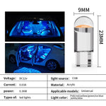10X New W5W LED T10 Car Lights COB Glass Interior Parts Bulbs White ice blue Yellow additional angle