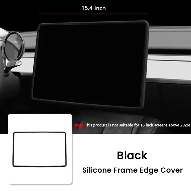 For Tesla Model Y 3 15.4 Inch Silicone Protective Frame Edge Cover | Central Control Nav detail view