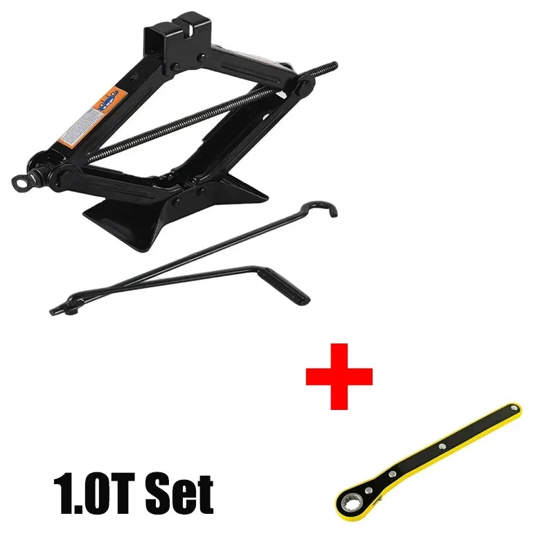 Multi Capacity Car Jack 08T 1T 2T Portable Scissor Jack Hand Cranked Labor Saving For close-up view