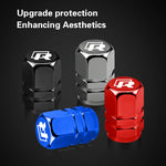 4Pcs Metal Car Tire Valve Caps for VW Models | Dust-Proof Tire Stem Covers lifestyle view