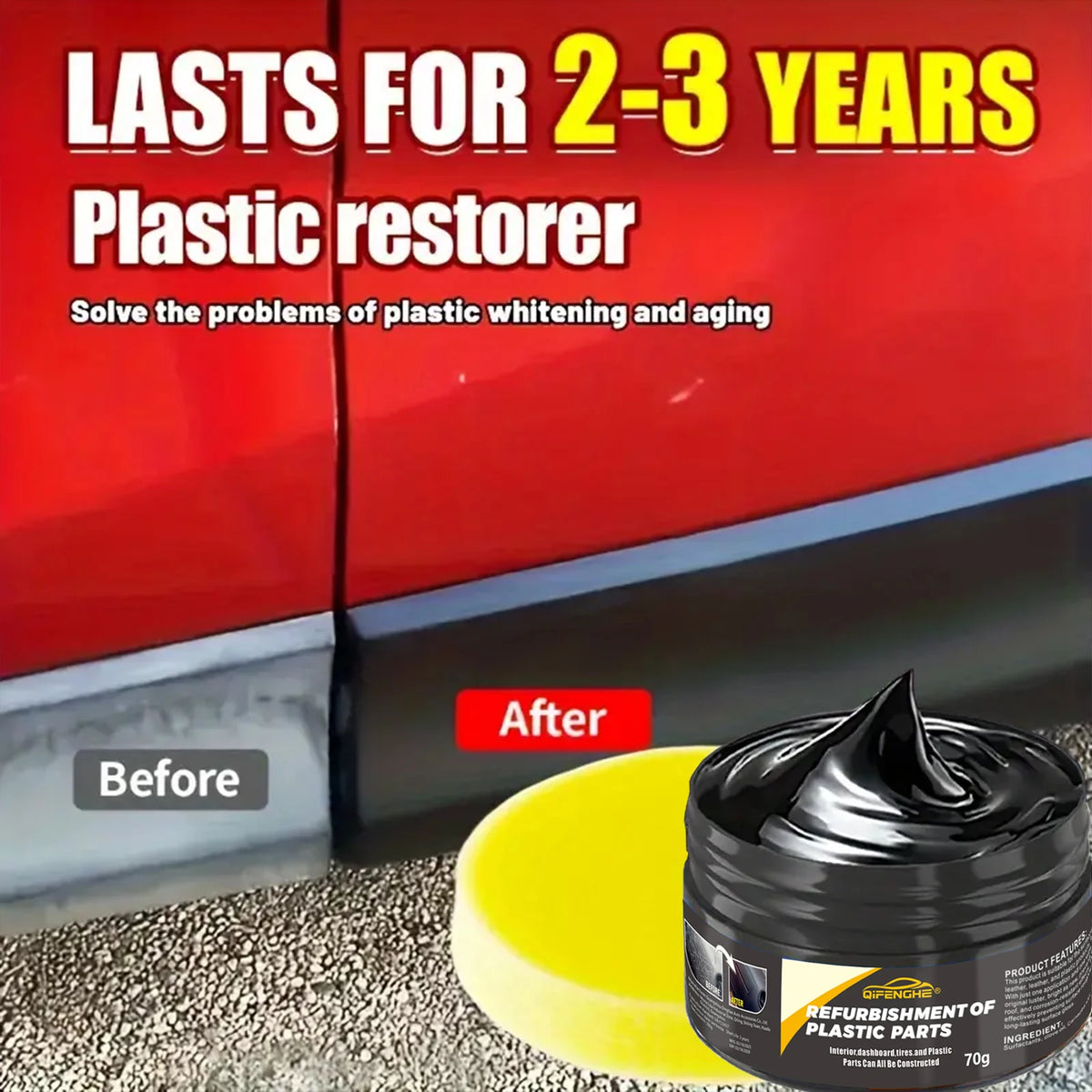 Automotive Plastic Polishing Wax, 70g alternate view