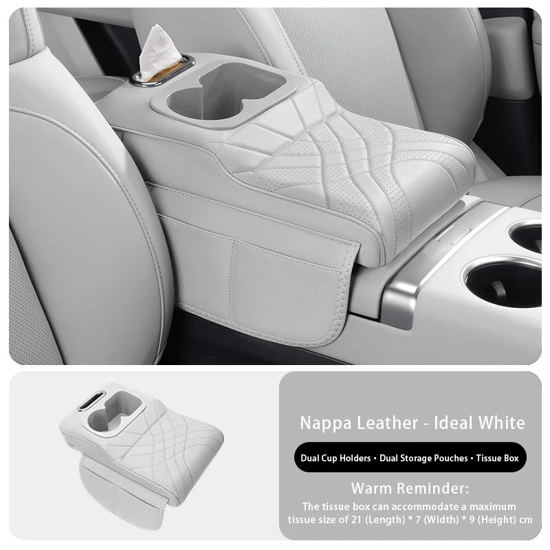 Car Center Console Armrest Cushion Cover For ‌GEELY EX5 EX2 Monjaro Tugella Storage Bag 2 Cup Holder Tissue Boxs Armrest Pad
