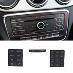 Car Center Console CD Panel Multimedia Button Stickers ABS For Mercedes Benz CLS W218 GLA X156 2014-2016 Interior Accessories