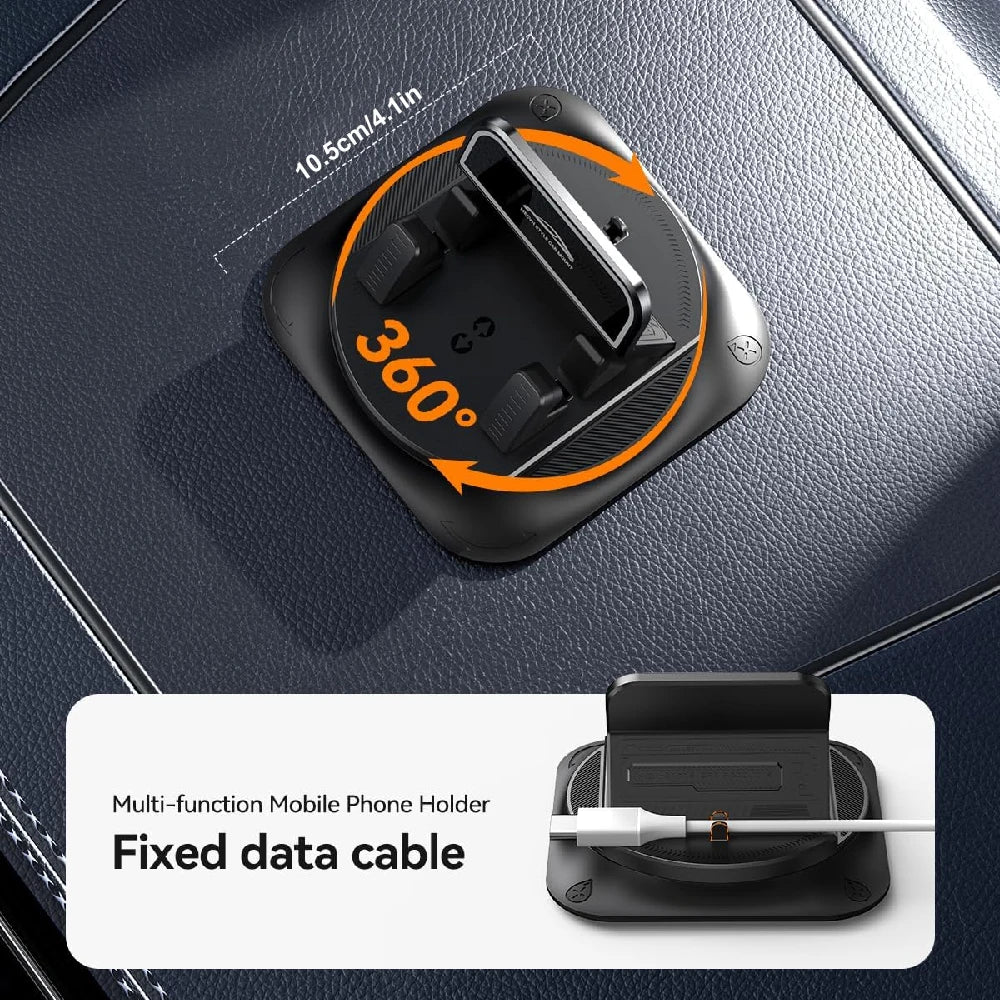 1PCS 360° Phone Holder Rotating Car, Non-slip Dashboard Cell Phone Holder, Navigation close-up view