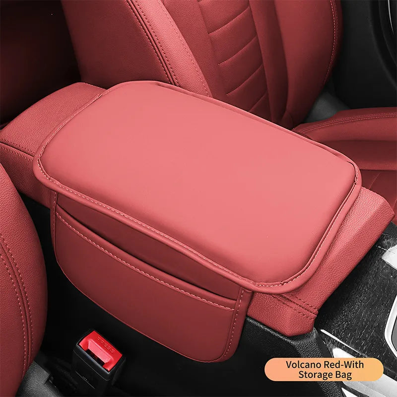 Car Arm Rest Box Expander Cushion Thicken Luxury Center Console Storage Bag Protect Cover Memory Foam Armrest Pad Accessories