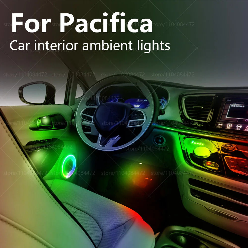 Chrysler Pacifica RT/T RGB Interior Ambient Light Kit – Bluetooth App Control, Music Sync, Acrylic S