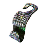 Rhinestone Car Seat Back Hook Bling Diamond Hanger Auto Back Universal Headrest Mount lifestyle view