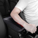 PU Leather Car Armrest Pad Cover Universal Center Console Wave Embroider Auto Seat Box Protection Cushion Hand Supports