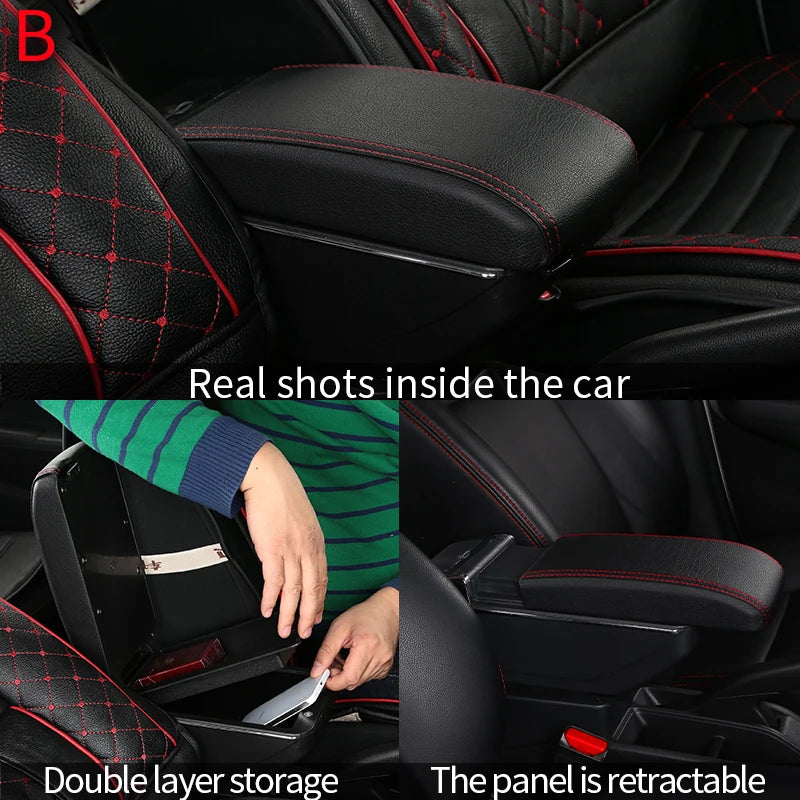 For Chevrolet SPIN car armrest interior modification center console storage box elbow rest arm relaxation car accessories USB