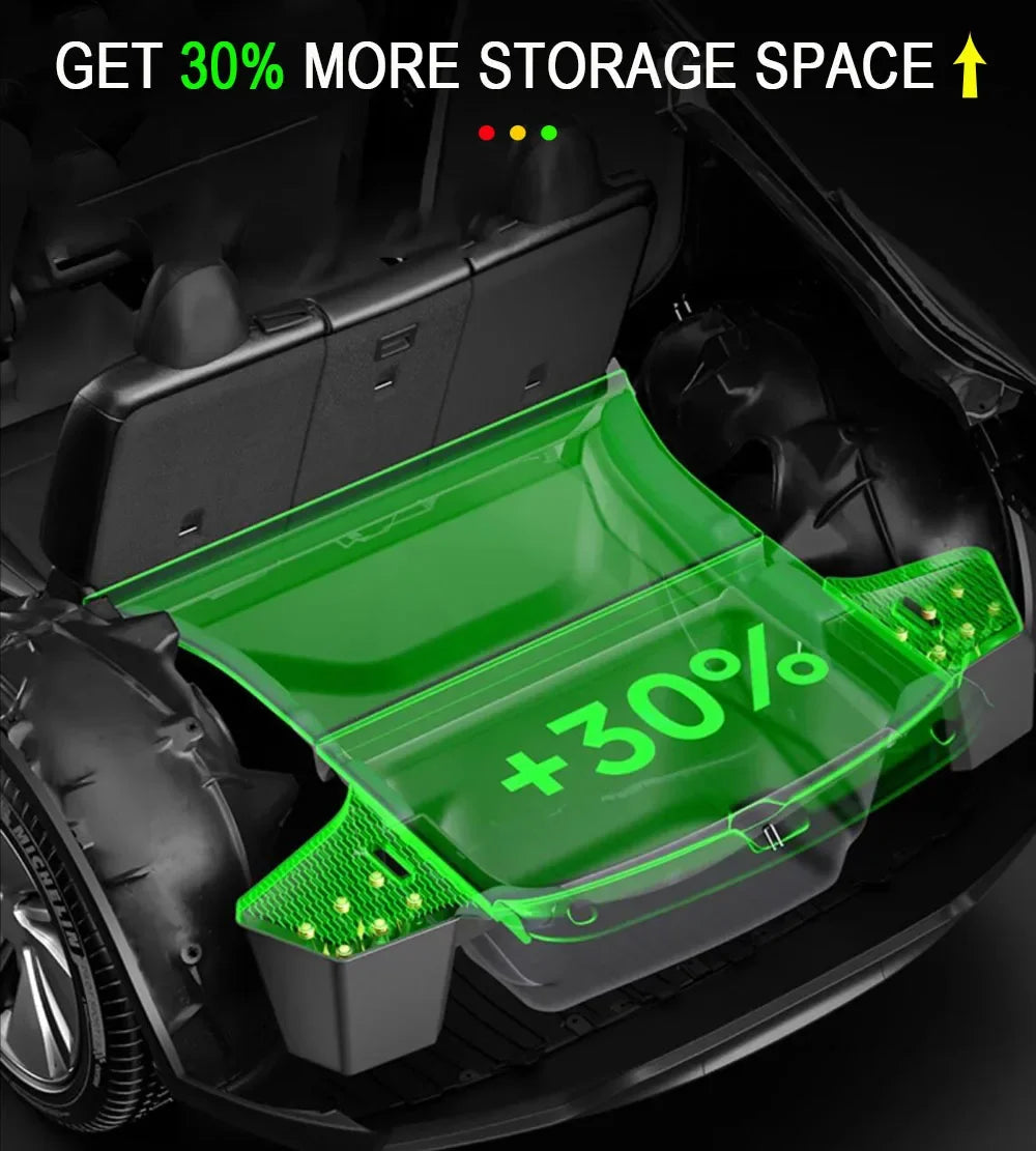 TESMAYX Car Trunk Side Storage Box for Tesla Model Y Juniper 2025 | Flocking TPE Ma additional angle