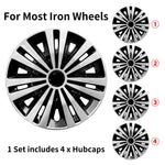 14 15 16 17inch Hub Cover for Iron Rim Wheel Cover Set of 4 Steel Sports Caps Rim 14 Plastic Hubcap for R15 Tire Car Accessories