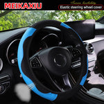 Women's PU Leather Breathable Steering Wheel Cover Car Accessory Suitable for 14.5-15 lifestyle view