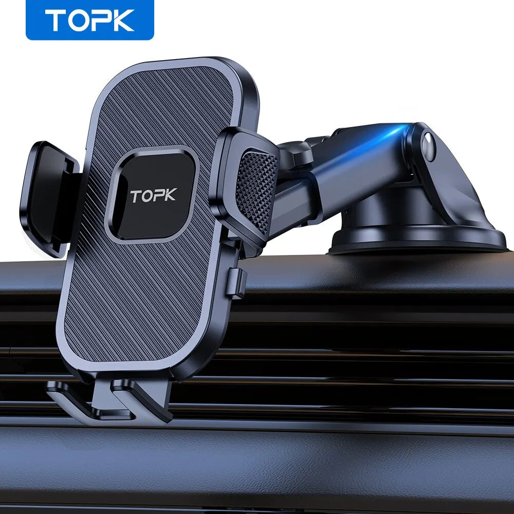 TOPK Car Phone Holder Gravity Stand for iPhone Xiaomi Samsung Car Mobile Support for alternate view