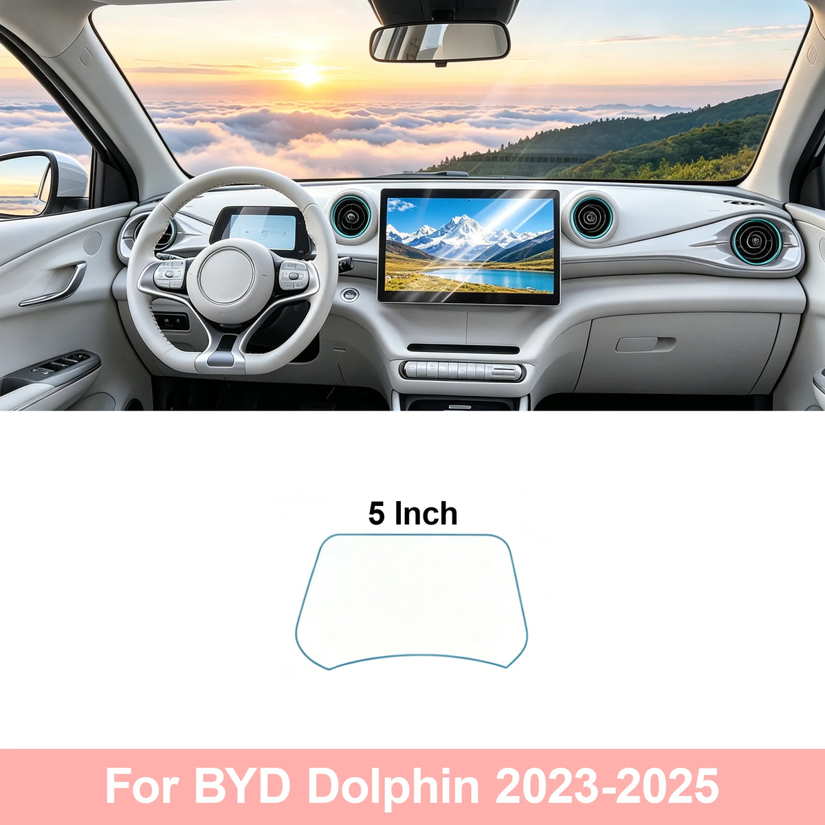 PPF GPS Navigation Protective Film For BYD Dolphin 2023-2025 Interior Transparent TPU Center Screen Console Protective Film