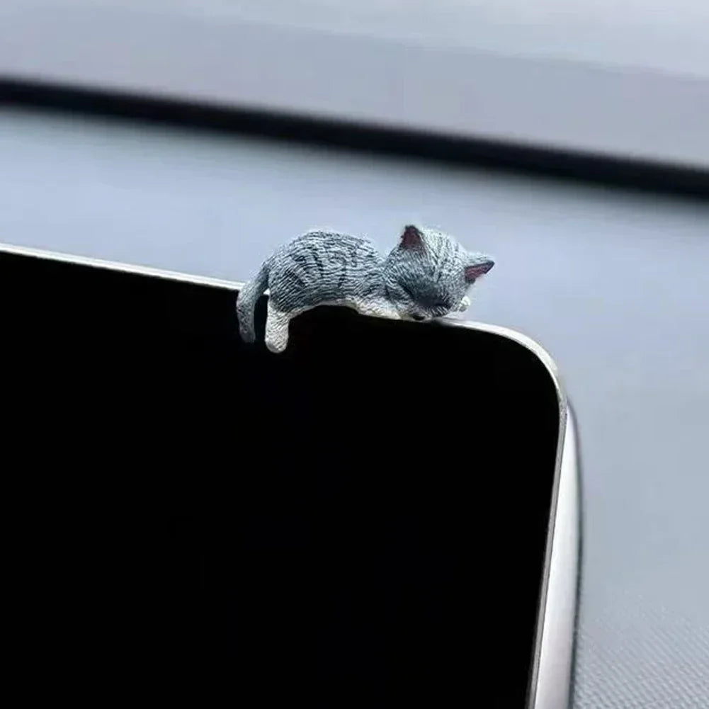 Funny Sleeping Cats Car Dashboard Ornament Adorable PVC Decoration For Car Interior Funny Dashboard Figurine Auto Accessories