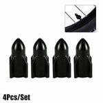 Aluminum Rocket Tire Valve Caps Set of 4 | Car and Motorcycle Alloy Valve Stem Covers lifestyle view