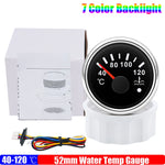 ZMFJH 7 Color Light 52mm Car Gauge Set | Fuel Water Level Voltmeter Oil Pressure Temp close-up view