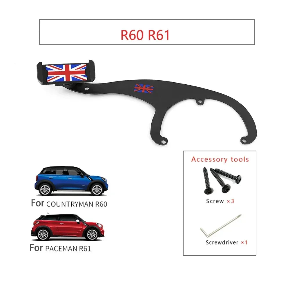 For MINI Cooper Phone Holder | GPS Navigation Bracket for R50 R52 R53 R55 R56 R57 R additional angle