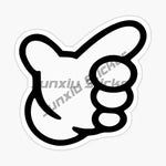 PVC No Good Classic Hand Creative Stickers for Car Motorcycle Truck Laptop Window Off lifestyle view