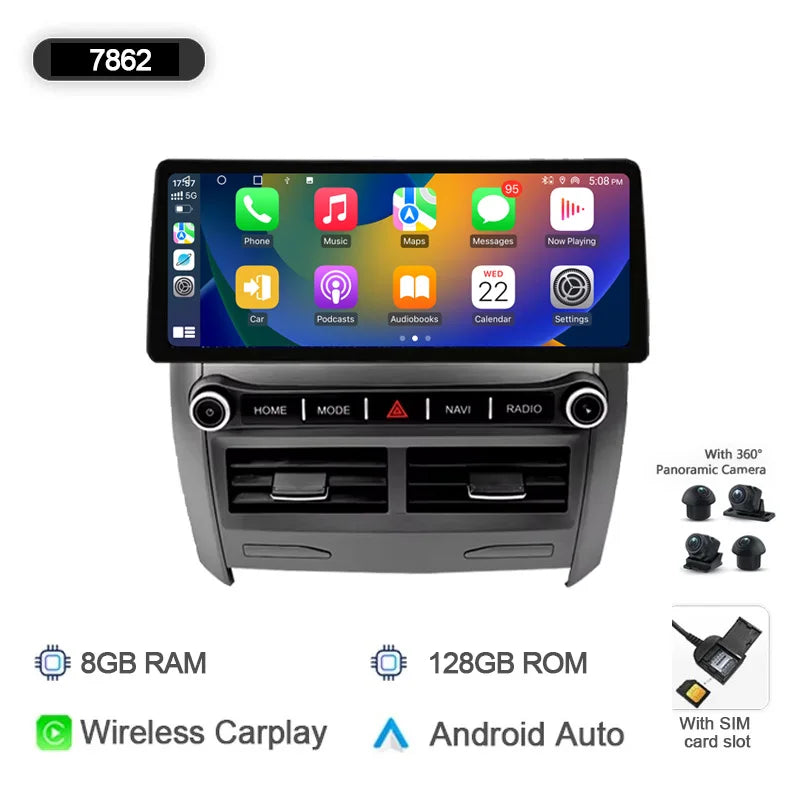 CarPlay Android 14 Car Stereo | GPS Navigation for Toyota Corolla 2007-2013 additional angle