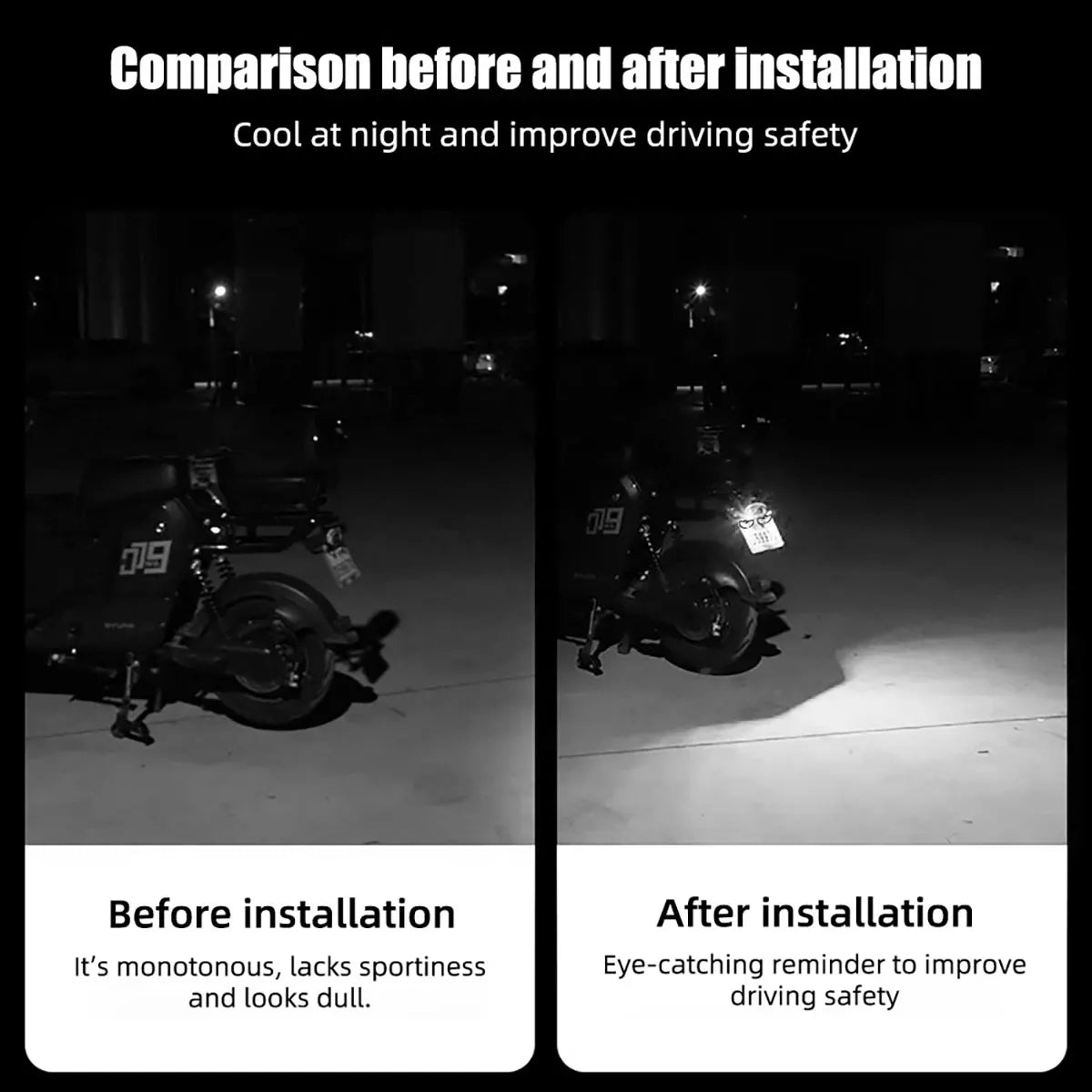 2PCS 12V LED Demon Eye Motorcycle Tail Lights detail view