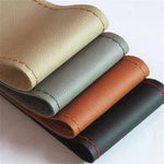Leather Steering Wheel Cover 38 CM DIY Universal Car Braid detail view