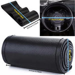 Car Steering Wheel Cover Needles And Braid Thread Artificial Leather Car Covers Sui additional angle