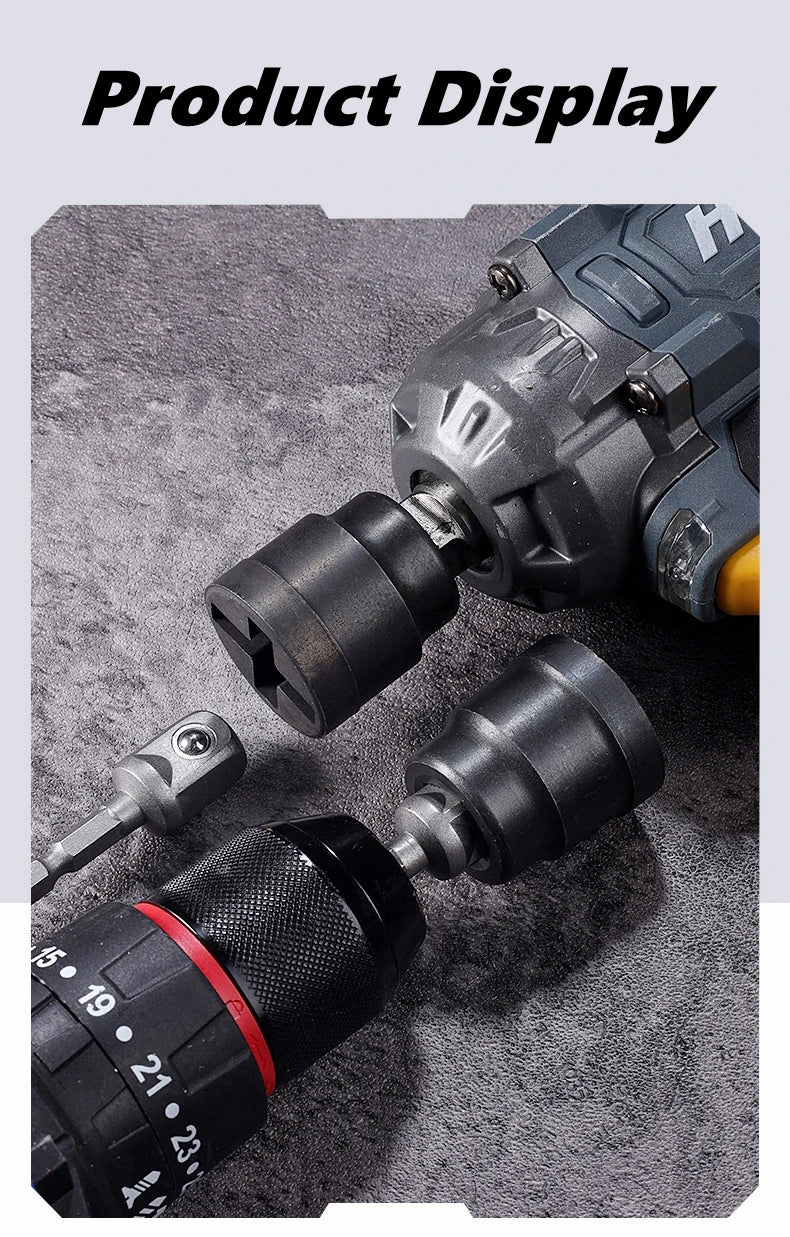 Car Jack Adapter Socket Converter for Scissor Car Jack Heavy-Duty Tool Change Converter Rust-Resistant Accessories Attachment