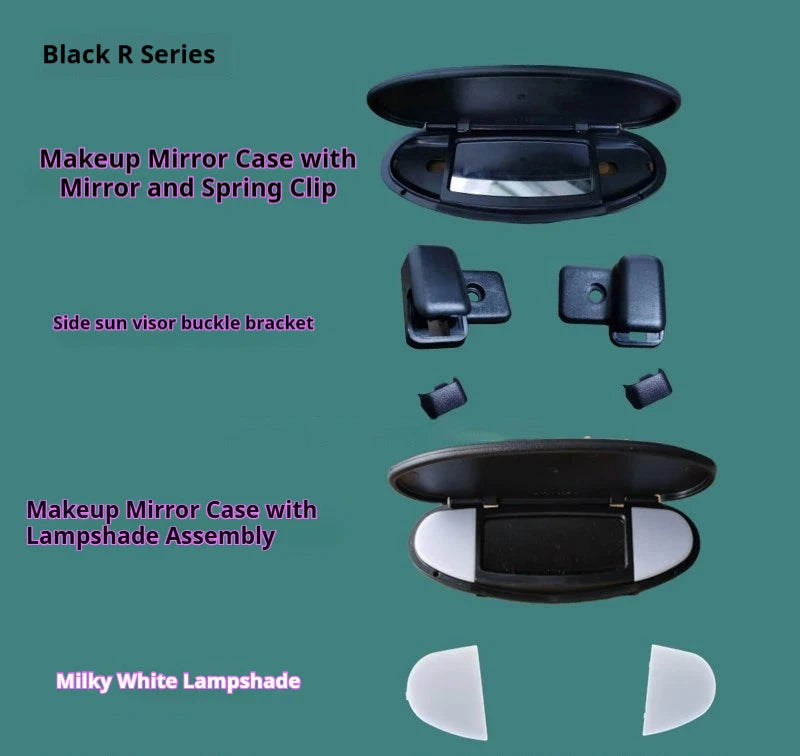 Car Front Sun Visor Makeup Mirror Plastic Cover Sunshade Lid Replacement For BMW Mini Cooper R55 R56 Interior Accessories