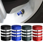 4PCS Tire Valve Stem Cap | Metal Tire Air Caps with Plastic Liner Corrosion Resistant close-up view