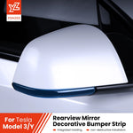 YZ For Tesla Model 3 Y Juniper Highland 2020-2025 2026 Rearview Mirror Anti-collision Strips Trim Anti-scratch Sticker Cover