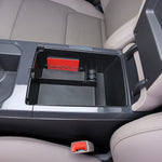 Car Black Central Storage Box Console Armrest Organizer Holder ABS for KIA EV5 2024-2025 detail view
