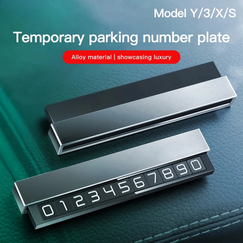 Temporary Car Parking Card Phone Number Holder Luminous Number Plate