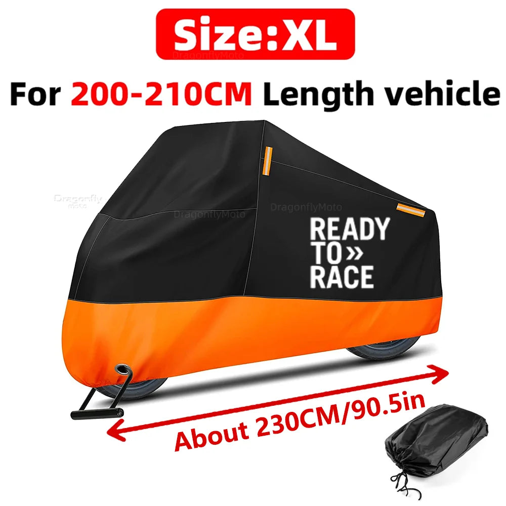For KTM Ready to Race Adv Duke 390 690 790 890 1190 Rc Motorcycle Cover Thick 210D additional angle