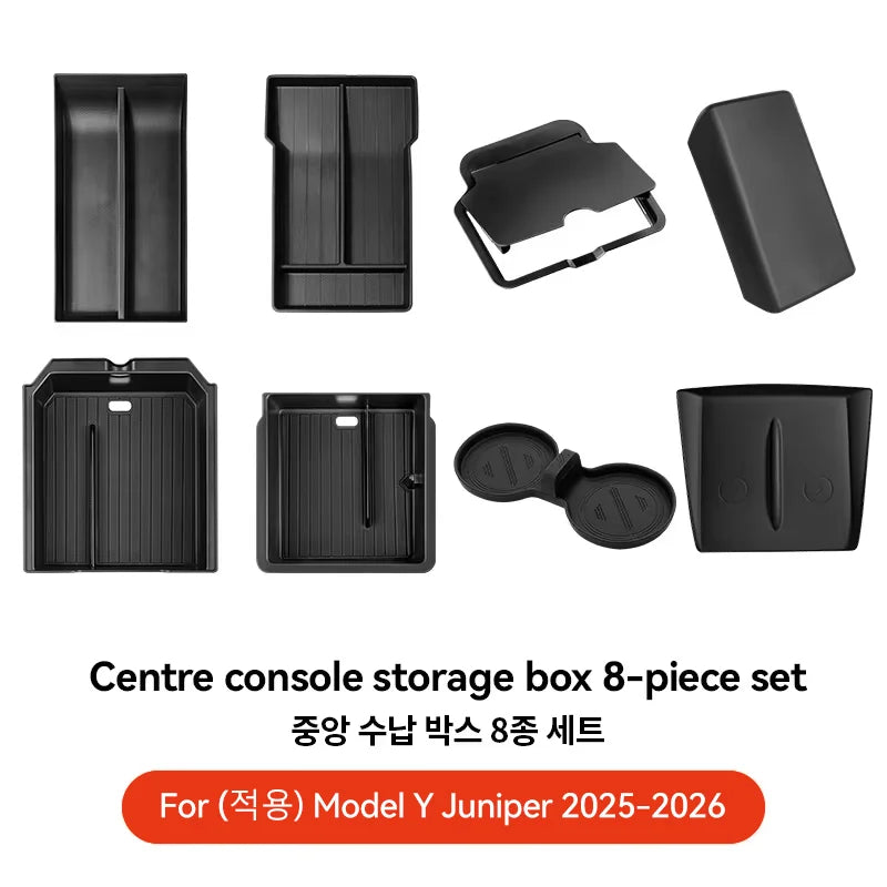 For Tesla Model 3/Y/Highland/Juniper 2026 Center Armrest Hidden Storage Box | Cup Hol lifestyle view
