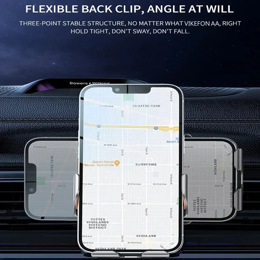 Car Wireless Charger Magnetic Auto Car Mount Phone Holder | Fast Charging Compatibl additional angle