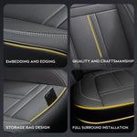 1PCS Nappa Leather Car Seat Cover Full Wrap Driver Car Seat Protector Mat Anti-Slip Bott detail view