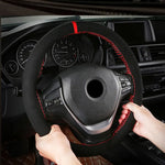 Fur Steering Wheel Cover with Needles and Thread, Anti-Slip additional angle