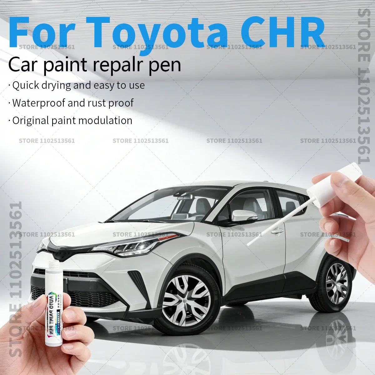 For Toyota CHR Paint Repair Pen Touch Up Scratch Remover DIY Car Accessories White Black pearl jaspe