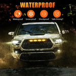 Universal LED Car Front Grille Lights | Eagle Eye Lamp with Harness for Pickup, Off-Ro close-up view
