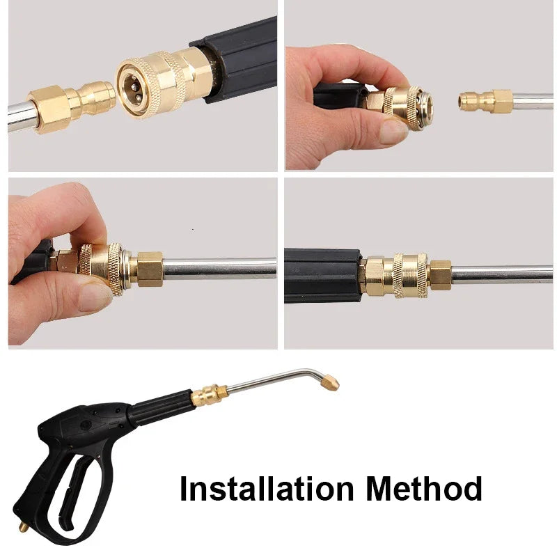 Alloy High Pressure Water Gun Extension Rod | Car Wash Nozzle Attachment lifestyle view