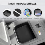 Car Armrest Storage Box ABS Tray Suitable for Toyota Land Cruiser Prado 250 Lexus GX550 2024 2026 Center Console Organizer Black