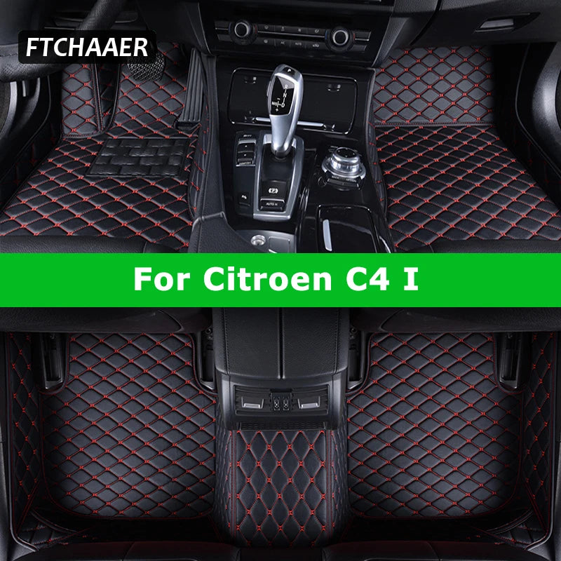 FTCHAAER Custom Car Floor Mats For Citroen C4 Auto Carpets Foot Coche Accessorie