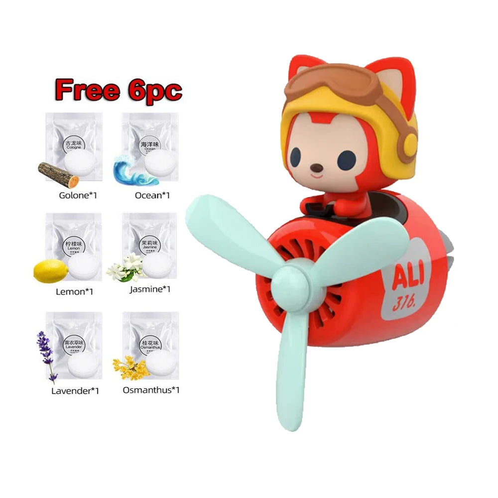 Pilot Bear Car Air Freshener | Vent Clip Aroma Diffuser detail view