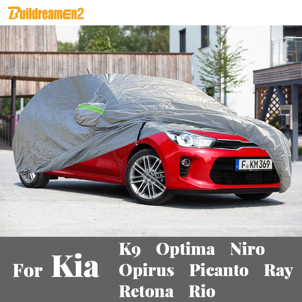 Full Car Cover for Kia K9 Optima Niro Opirus Picanto Ray Retona Rio | Outdoor All Weather Protection