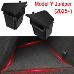 TESMAYX Car Trunk Side Storage Box for Tesla Model Y Juniper 2025 | Flocking TPE Mat Cover Organizer