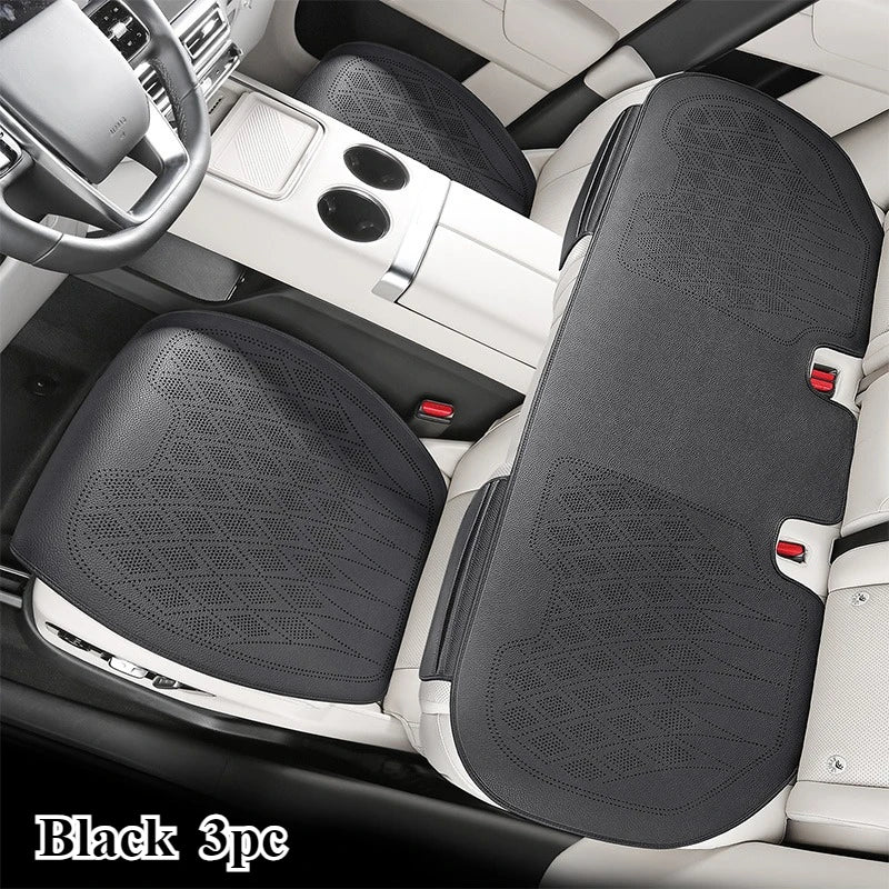 Premium Nappa Leather Car Seat Covers Laser Perforated for Airflow Ultra Soft Anti Sl lifestyle view