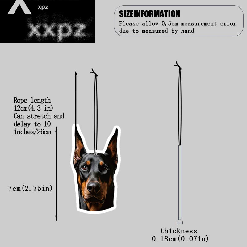 1/3pcs Doberman Car Air Freshener Auto Parts Car Hanging Funny Dog Shape Aromatherapy alternate view