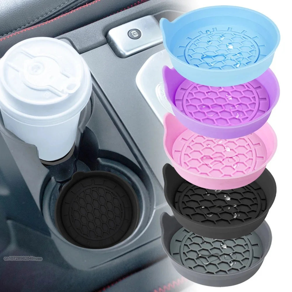 2PCS Car Cup Coaster | Non-Slip Spill Saucer