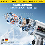 CENRR Car Vacuum Cleaner | Strong Suction Portable Handheld with LED and Air Gun close-up view